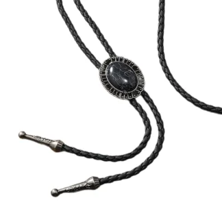 Elegant Gemstone-like Bolo Tie with Oval Shape