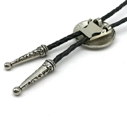 Bolo Tie with Eight Ball Pool Pendant - Image 3